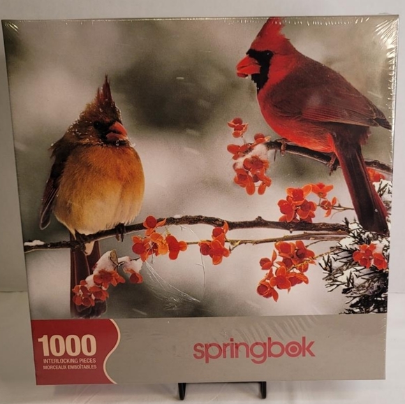 Never Opened 1000 Piece Puzzle - Cardinals - Picture 1 of 7